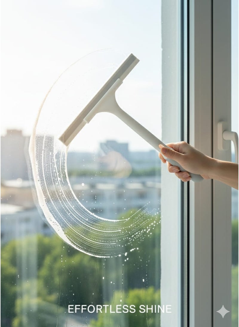 ممسحة زجاج وشبابيك بمقبض مريح – كسّاحة سيليكون قابلة للفصل لتنظيف النوافذ والمرايات بدون خطوط - Image 3